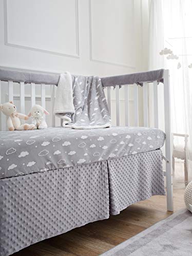 American Baby Company Heavenly Soft Chenille Sherpa Receiving Blanket, 3D Gray Cloud, 30" X 35", For Boys And Girls #TOP6