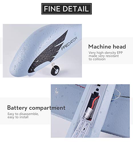 RC Airplanes FPV Wing 660mm Wingspan Glider 2 Channels 2.4Ghz RTF DIY Remote Control Airplane Toy EPP Built-in Gyro by Crazepony - Thumbnail 5