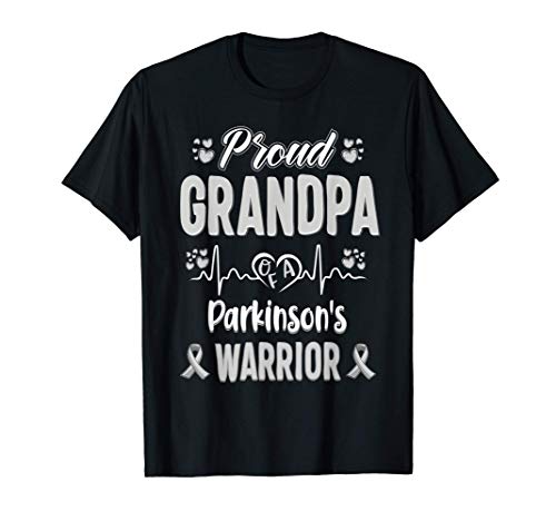 proud Grandpa Parkinson's disease warrior awareness ribbon Camiseta