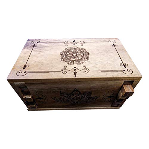 Creative Crafthouse Secret Lock Box I Premium Mandala Style Wooden Puzzle Box