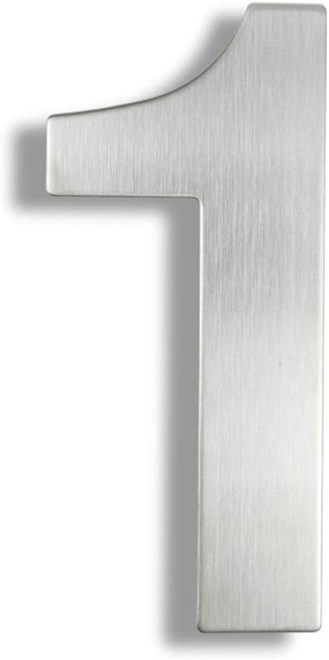 House Number 15cm House Number Sign #0-9 Huisnummer Outdoor Silver 6 Inch.Door Numbers Plate Home Address Signage Digital (Color : 9) (1)