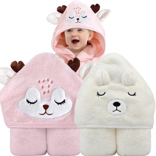 Hooded Baby Towel, Baby Towels Newborn, Baby Bath Towel with Hood...
