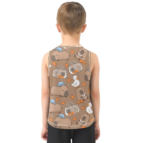 Boys' Tank Top Shirt Capybara Duck Carrot Pattern Sleeveless T-Shirts3