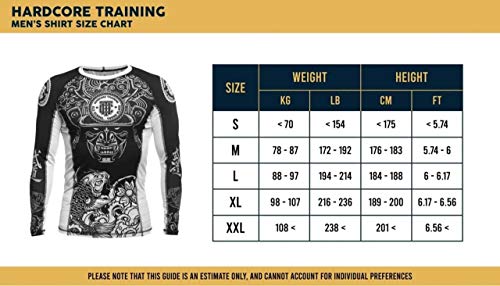 Hardcore Training Doodles Rash Guard Uomo