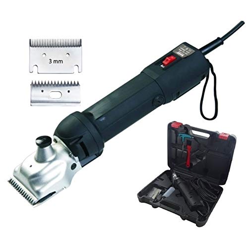 Esquiladora Eléctrica Profesional Folk FL7 Caballo, Mulo, Perros, 500W - C (+ 1 Kit Cuchilla y Peine Extra 3 mm)