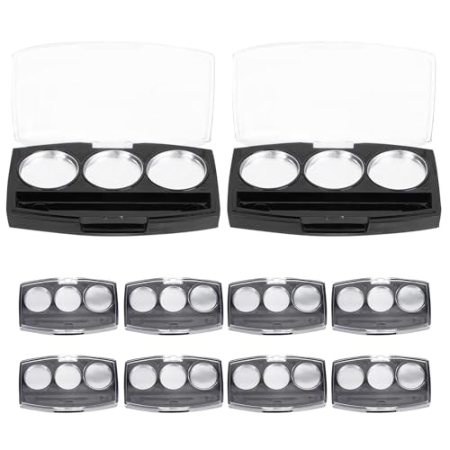 Contenedor de maquillaje vacío, paleta vacía para maquillaje, 10 bandejas compactas para sombra de ojos, caja de almacenamiento multifuncional para cosméticos, contenedor creativo de sombra de ojos