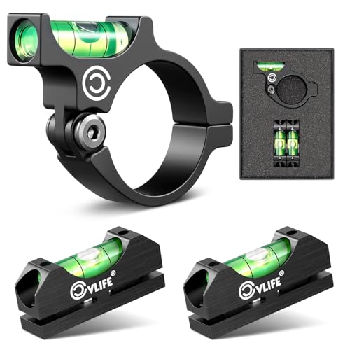 CVLIFE Scope Leveling Kit Anti-cant Scope Level for 34mm Tubes with 2 Magnetic Bubble Level Precision Leveling Tool during the Installation and Use of the Scope Aluminum Alloy Black