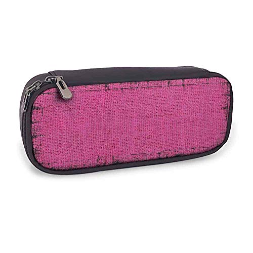 KLKLK Print Pencil case Magenta Decor Futuristic Design in Old Impressions Latex Grungy Murky Surface Pastel Daily use Fuchsia Pink