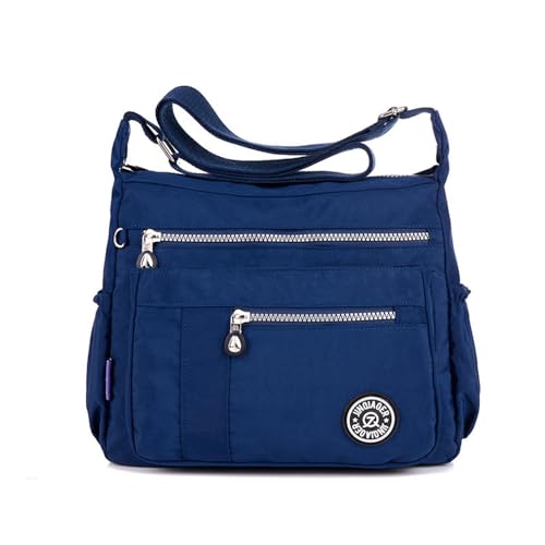 Bolsa Feminina Nylon Transversal Multi Uso Regulável Espaçosa Moderna Impermeável (AZUL MARINHO)