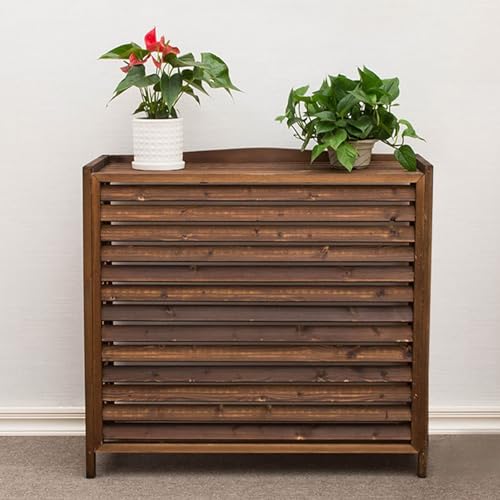 Cubre Aire Acondicionado Exterior Madera Balcon Funda Aire Acondicionado El Polvo Protector Aire Acondicionado Exterior Cubierta Aire Acondicionado Protege Del Sol La Lluvia Estanteria Para Plantas 11