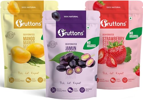 Fruttons Dehydrated Fruits Combo | Pack of 3 | Natural Fruits | H...
