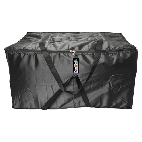 Image of Peafowl Double Bed Blanket Bag Cover /Saree Bag With Water Proof Dust Proof /King Size Blanket Cover Jumbo Bag (Black)