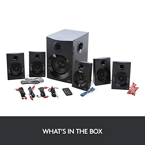 Logitech Z607 Sistema di Altoparlanti Wireless Bluetooth 5.1, Audio Surround, 160 Watt, Bassi ‎Potenti, Ingressi audio 3.5 mm e RCA, USB, SD, Telecomando, ‎Presa EU/IT, PC/TV/Smartphone/Tablet