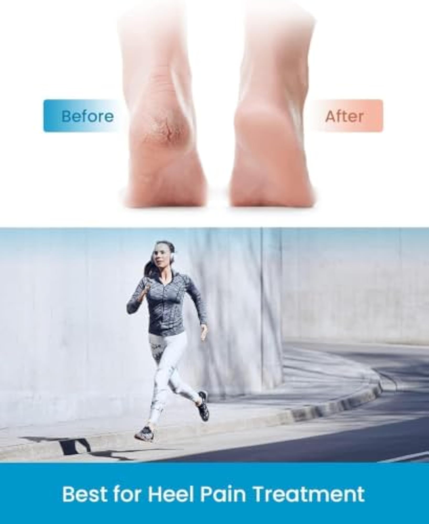 Silicone Gel Heel Pad Socks for Pain Relief