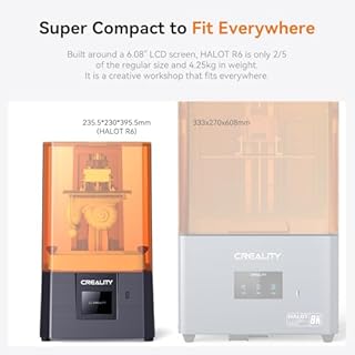 Creality Resin 3D Printer HALOT R6, 2K LCD Monochrome Screen, Upgraded Light Source with High-Precision Printing, Simple Workflow 3D Resin Printers Designed for Beginners