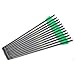 Warebest Crossbow Bolts 15 Inch Archery Carbon Crossbow Arrows with Moon Nocks Hunting Archery Arrows（12pcs (Green)