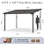 oneinmil 12 x 10FT Hardtop Gazebo for Patio, Outdoor Aluminum Wall-Mounted Gazebo Pergola with Sloped Roof, Heavy Duty Awnings for Patio Covers, Backyard, Deck, Garden