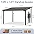 oneinmil 12 x 10FT Hardtop Gazebo for Patio, Outdoor Aluminum Wall-Mounted Gazebo Pergola with Sloped Roof, Heavy Duty Awnings for Patio Covers, Backyard, Deck, Garden