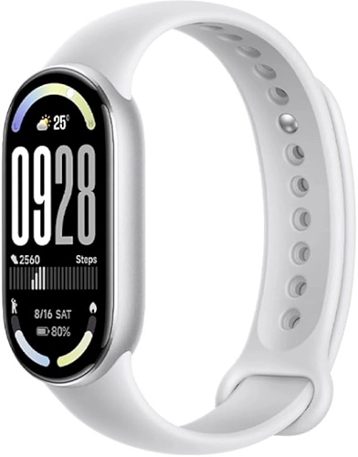 Relógio Mi Band 10 smart-band 10 (GLOBAL) Pulseira Inteligente, Tela AMOLED 1,72, Relógio inteligente, Fitness, Pulseira Impermeável, 150 Modos Esportivos (PRATA) (SILVER)
