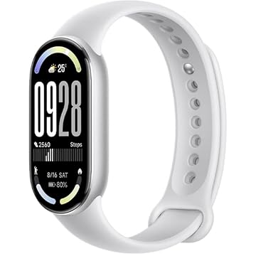 Relógio Mi Band 9 smart-band 9 (GLOBAL) Pulseira Inteligente, Tela AMOLED 1,62, Relógio inteligente, Fitness, Pulseira Impermeável, NFC, 150 Modos Esportivos (PRATA) (SILVER)