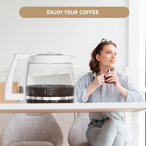 14-Cups Coffee Carafe Replacement Pot Compatible with Cuisinart Coffee Machine DCC-2200RC, DCC-2200, DCC-3200, DCC-3200P1, DCC-3200FR, DCC-2600, DCC-2800,DCC-1800FR CBC-7400 CBC-7000PC White by Shonshon - Image 7