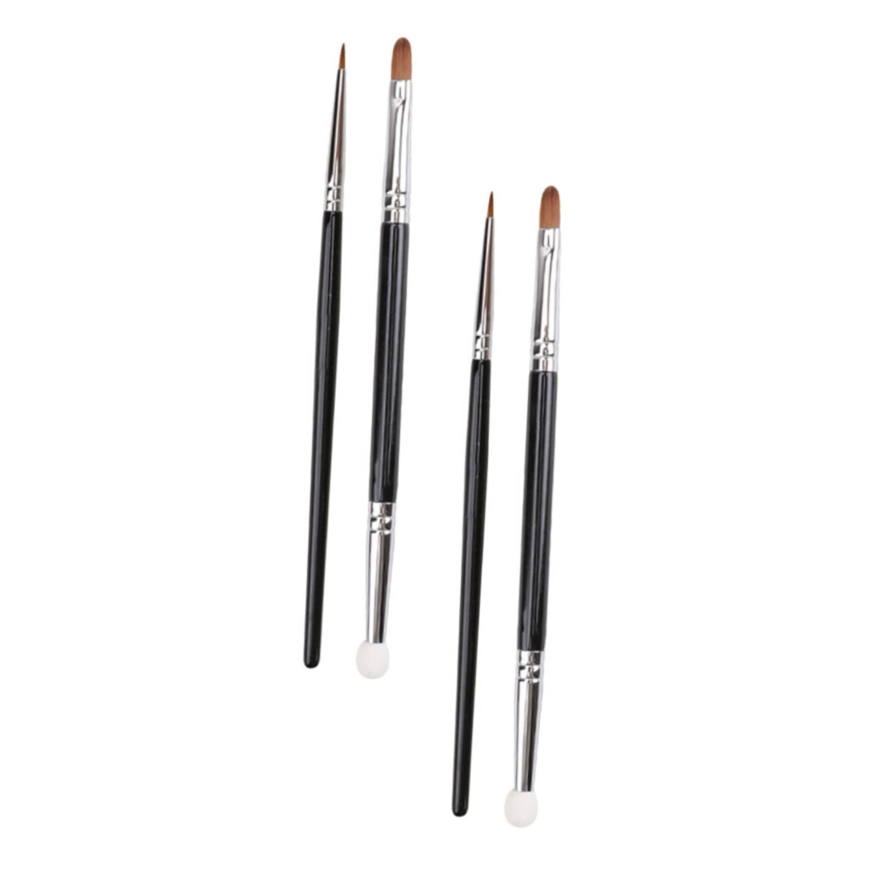 Gogogmee Concealer Brush Set 4pcs Double-ended Sponge Brush for Pointing Out Pimples Leak Ditch Makeup Tools