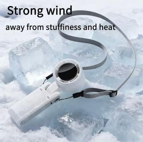 Image of Printme Foldable Portable Handheld Fan Rechargeable Mini Fan with Digital Display | Adjustable Speed USB Fan | Compact Travel Fan for Home Office Outdoor | Silent Cooling Pocket Fan