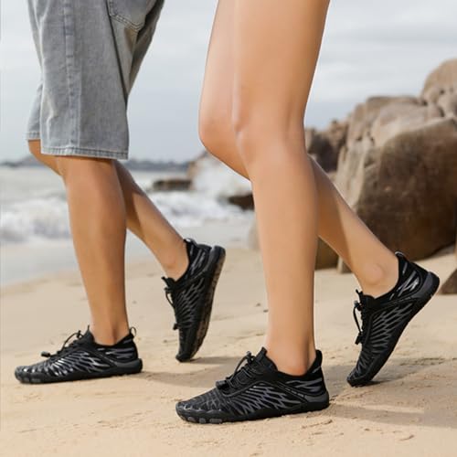 Hike Barefoot Shoes Womens Mens Walking Running Gym Trainers Wide Fit Non-Slip Lightweight Outdoor Swim Surf Water Shoes Black