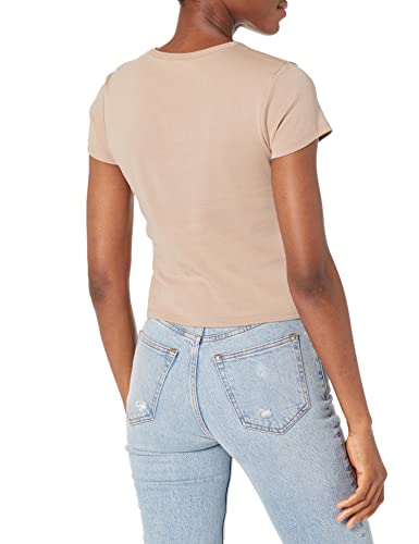 Image of Volcom Women's Have a Clue Short Sleeve Tee - Fitted T-Shirt with Striped Neck Taping