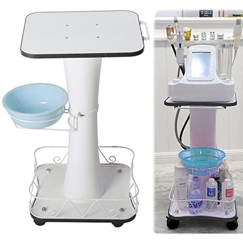 uyoyous Beauty Salon Trolley Cart Salon Rolling Tray White Storage Spa Cart With Locking Wheels Equipment Steel Spa Stand
