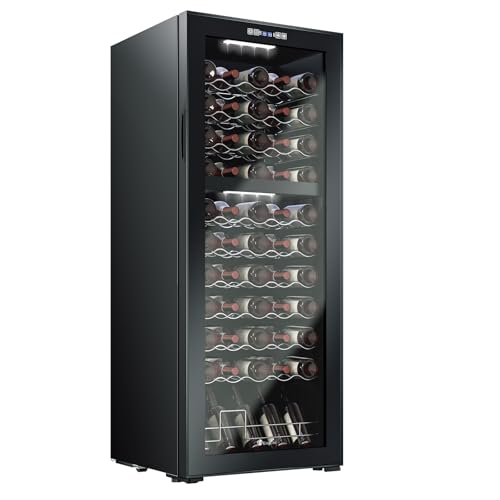 KingChii 55 Bottle Wine Cooler Refrigerator Dual Zone Wine Fridge