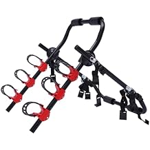 Bike Trunk Mount Rack, Deluxe 3 Bike Carrier Rack, Universal Bicycle Carrier, Foldable Car Bike Rack Trunk Bike Rack, 44.1lbs Load Capacity, for Cars Trucks SUV Minivans