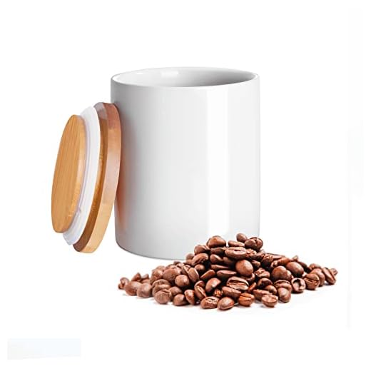 Tarro de almacenamiento de alimentos 77L, 300 ML (10.13 FL OZ), almacenamiento de cocinacon Tapa de Bambú & Anillo de Sellado de Silicona -para servir té, café y más
