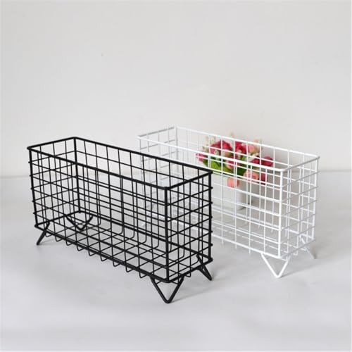 Cesta de almacenamiento hierro forjado resistente para cocina moderna 4