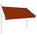 Produktbild vidaXL Markise Einziehbar Handbetrieben Wasserabweisend Klemmmarkise Balkonmarkise Sonnenschutz Terrasse Balkon Garten 250cm Orange Braun