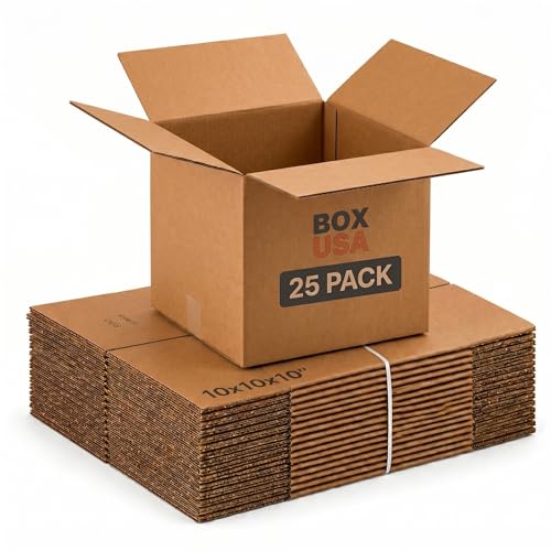 BOX USA Cube Shipping Boxes 12'L x 12'W x 12'H (25-Pack) - Corrugated Cardboard Box for Moving, Mailing, Packing, Packaging and Storage