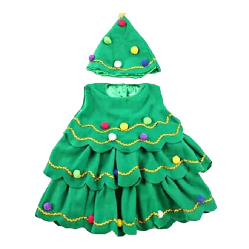 Disfraz de Lutin de Navidad para niños, traje para carnaval, fiesta de niña, conjunto completo con gorro disfraz de elfo Navidad, bebe cosplay, vestido de elfo de Navidad, ropa con falda, sombrero