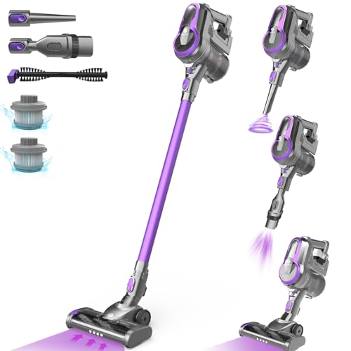 FixtFixer 6 in 1 Cordless Vacuum Cleaner, 25kpa Suction, 250w Rechargeable Vacuum Lithium Battery, Cordless Vacuum with 55 Minutes Long Standby, Lightweight Vacuum for Pet Hair