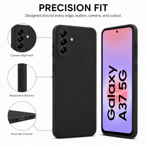 Image of ArmourPro Soft Silicone Back Cover for Samsung Galaxy A37 | Black