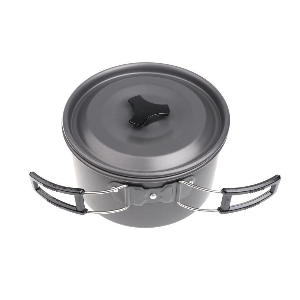 UJEAVETTE® Camping Portable Pot Outdoor Non-Stick Aluminum Stockpot W/Folding Handle M UJEAVETTE® Camping Portable Pot Outdoor Non-Stick Aluminum Stockpot W/Folding Handle M