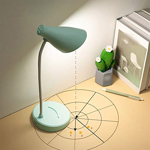Lampka biurkowa Przenośny USB. Akumulator DOPROWADZIŁO Składane biurko Lampa Ochrona oczu Dotykanie Pracującym Lampa stołowa do książki Bed (Color : White)
