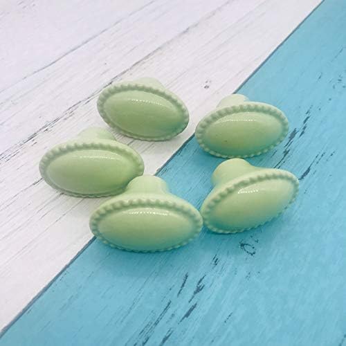 Green Oval shape Knobs Ceramic Drawer Knob Pulls Kids Dresser Handle Pull Kitchen Cabinet Door Knob Children room funiture decor - (Color: light green)
