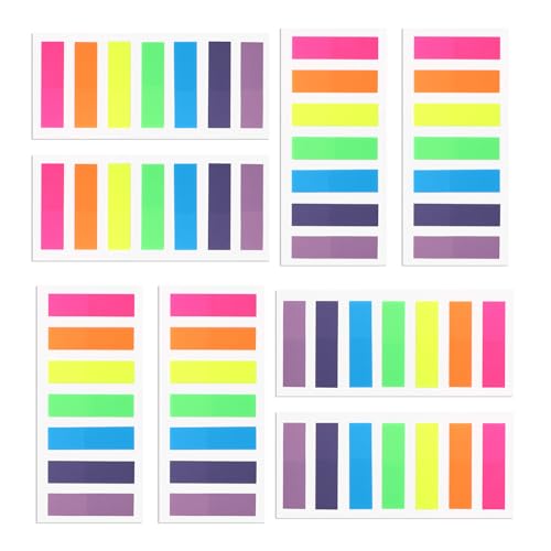 Oderra 1120 Pcs Marque Page Adhesif, Notes Adhésives Multicolores, Marque Page Autocollant Transparent, Autocollantes D'index Inscriptible Sticky Tabs pour Étude et...