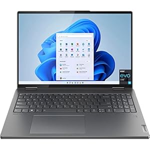2022 Newest Lenovo Yoga 7i 2-in-1 16″ 2.5K Touch Premium Laptop | Intel Core i5-1240P | Backlit Keyboard | Fingerprint | Windows 11 | with Stylus Pen Bundle (Gray, 8GB RAM | 256GB SSD)