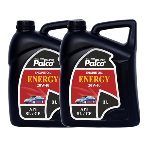 Image of PALCO Energy 20W40 Engine Oil for Cars - Multigrade Car Engine Oil 3 Ltr (Pack-2)