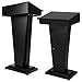 generic Metal Podium Speaking Desk Multi-Purpose Modern Reception Table Large Capacity for Church Office Home