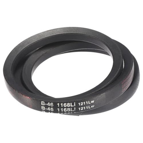 Image of uxcell 3 Pack B46 Classic Wrapped V-Belt, 49 inch Outside Circumference Wrapped Industrial Rubber V-Belt B Profile V-Belt for Industrial Machinery Equipment, Black