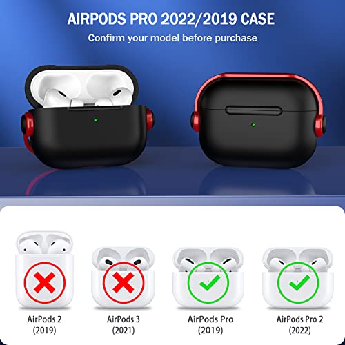 image for R-fun Airpods Pro Case (2nd/1st Gen,2023/2022/2019) with Secure Lock &