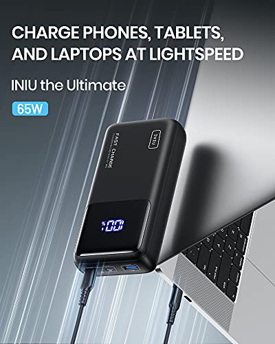 INIU Power Bank, batteria esterna da 65 W, piccola...