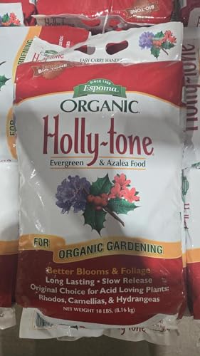 Espoma Organic Holly-Tone 4-3-4 Natural & Organic Evergreen & Azalea Plant Food; 4 lb. Bag; The Original & Best Fertilizer for All Acid Loving Plants Including Rhododendrons & Hydrangeas. Pack of 3